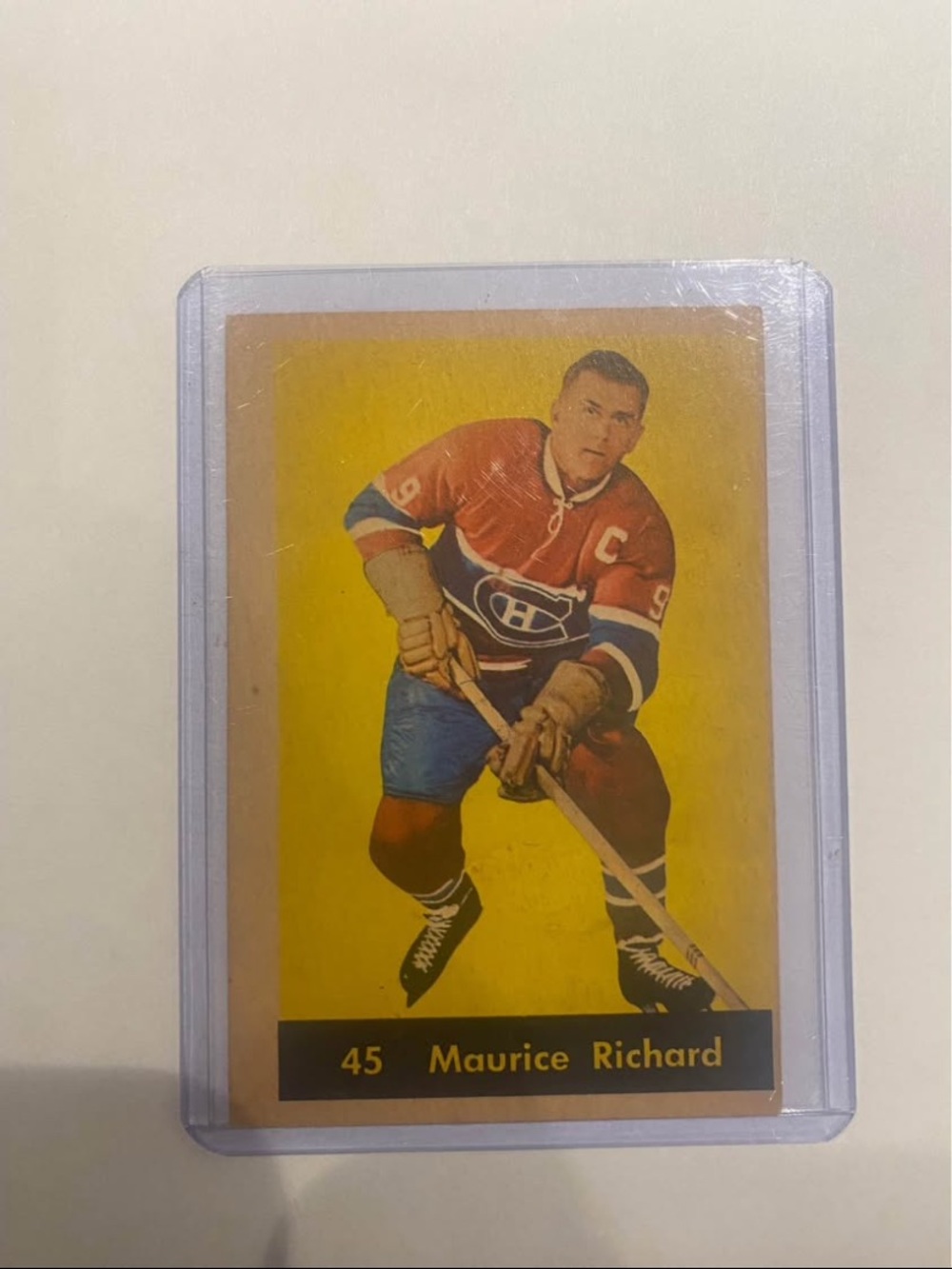 Rare very nice 1960-61 PARKHURST #45 MAURICE RICHARD Hockey card